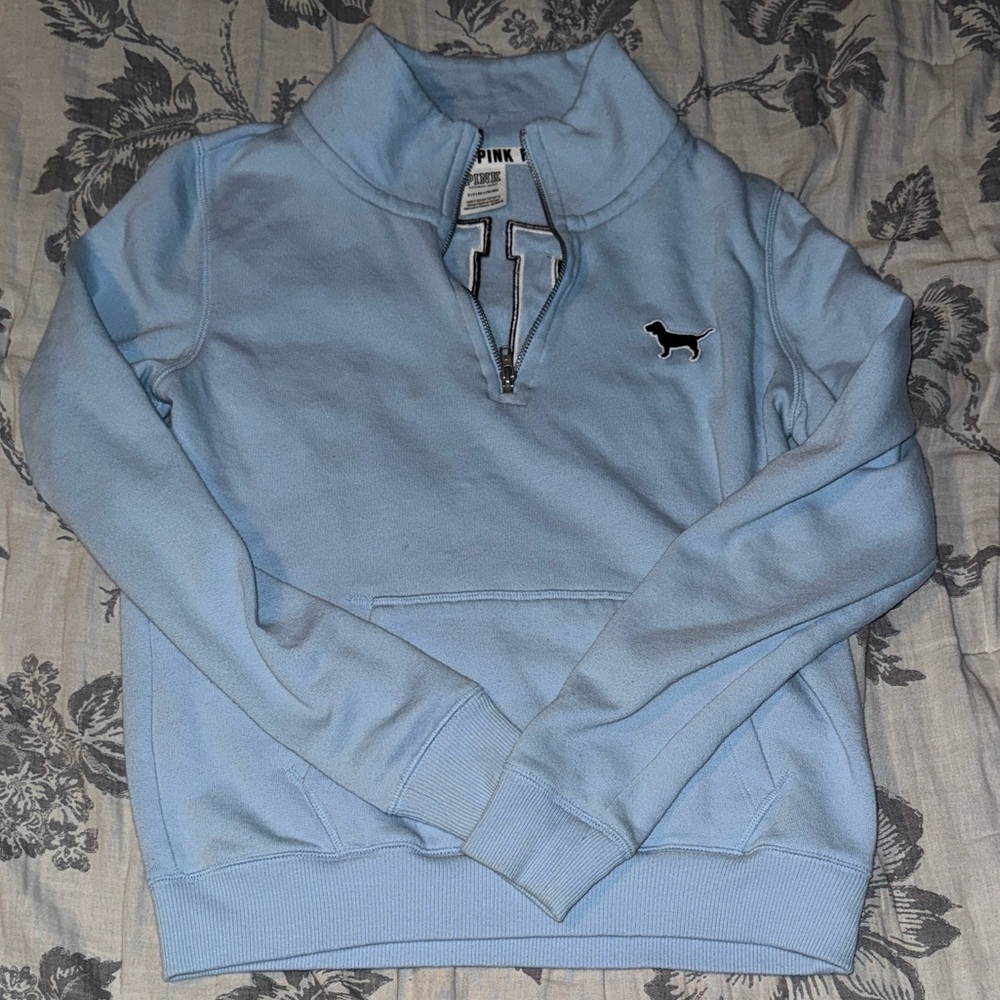 Victoria's Secret Light Blue quarter zip Sweater